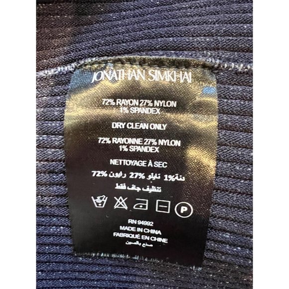 NEW SIMKHAI Nadya Compact Rib Wrap Skater Mini dress size M - Picture 8 of 9